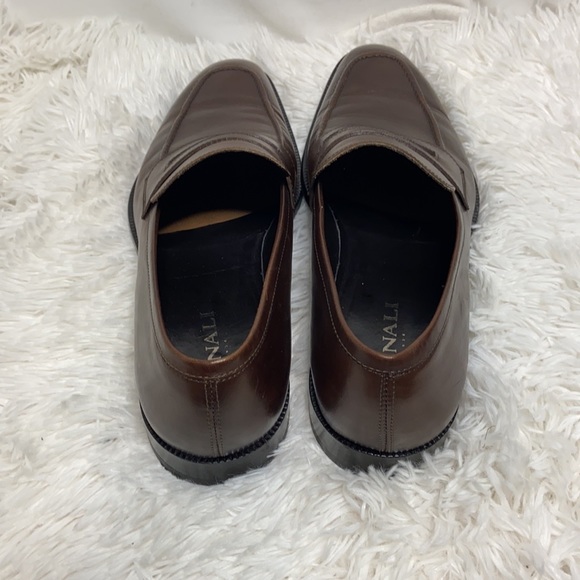 CANALI  Men \'Penny\' Dark Brown Leather Loafers Size US 10 EUR 43 main image 4